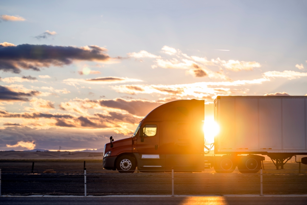 Industrial,Long,Hauler,Big,Rig,Red,Semi,Truck,Tractor,With
